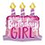 Balão de Festa Microfoil 14" 35cm - Bolo Birthday Girl Rosa - 1 unidade - Qualatex Outlet - Rizzo - Imagem 1