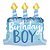 Balão de Festa Microfoil 14" 35cm - Bolo Birthday Boy Azul - 1 unidade - Qualatex Outlet - Rizzo - Imagem 1