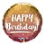 Balão de Festa Microfoil 4" 10cm - Redondo Happy Birthday! Ouro Rose Ombre - 1 unidade - Qualatex Outlet - Rizzo - Imagem 1
