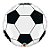 Balão de Festa Microfoil 9" 22cm - Redondo Bola de Futebol - 1 unidade - Qualatex Outlet - Rizzo - Imagem 1