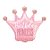 Balão de Festa Microfoil 14" 35cm - Coroa Birthday Princess! Rosa - 1 unidade - Qualatex Outlet - Rizzo - Imagem 1