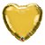 Balão de Festa Microfoil 18" 45cm - Coração Ouro Metalizado - 1 unidade - Qualatex Outlet - Rizzo - Imagem 1