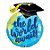 Balão de Festa Microfoil 36" 91cm - Redondo The World Awaits! Grad - 1 unidade - Qualatex Outlet - Rizzo - Imagem 1