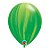 Balão de Festa Látex Liso Decorado - Arco-Íris Verde Superagate  - 11" 27cm - 25 unidades - Qualatex Outlet - Rizzo - Imagem 1