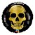 Balão de Festa Microfoil 9" 22cm - Redondo Crânio Dourado - 1 unidade - Qualatex Outlet - Rizzo - Imagem 1
