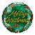 Balão de Festa Microfoil 9" 22cm - Redondo Merry Christmas! Verde e Bagas - 1 unidade - Qualatex Outlet - Rizzo - Imagem 1