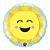 Balão de Festa Microfoil 9" 22cm - Redondo Arco-Íris Brilho do Sol - 1 unidade - Qualatex Outlet - Rizzo - Imagem 1