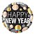 Balão de Festa Microfoil 18" 45cm - Redondo Happy New Year! Pontos Metálico - 1 unidade - Qualatex Outlet - Rizzo - Imagem 1