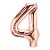 Balão de Festa Microfoil 34" 86cm - Numero Quatro Ouro Rose - 1 unidade - Qualatex Outlet - Rizzo - Imagem 1