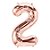 Balão de Festa Microfoil 34" 86cm - Numero Dois Ouro Rose - 1 unidade - Qualatex Outlet - Rizzo - Imagem 1