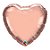 Balão de Festa Microfoil 18" 45cm - Coração Ouro Rose Metalizado - 1 unidade - Qualatex Outlet - Rizzo - Imagem 1