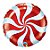 Balão de Festa Microfoil 9" 22cm - Redondo Bala Espiral Vermelho - 1 unidade - Qualatex Outlet - Rizzo - Imagem 1