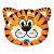 Balão de Festa Microfoil 14" 35cm - Tigre Sorridente - 1 unidade - Qualatex Outlet - Rizzo - Imagem 1