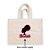 Sacola de Algodão Cru Personalizado - Silhueta Patricinha Mod.4 c/ Nome - 20cm x 22cm - 1 unidade - Rizzo - Imagem 1