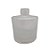 Frasco para Perfumaria de Vidro Redondo - Picolo Branco Fosco - 240ml - 1 unidade - Rizzo - Imagem 1
