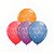 Balão de Festa Látex Liso Decorado - Happy Birthday Faíscas Sortido - 11" 27cm - 6 unidades - Qualatex Outlet - Rizzo - Imagem 1
