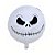 Balão de Festa Metalizado 20" 50cm - Redondo Terror Crânio Branco - 1 unidade - Rizzo - Imagem 1