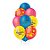 Balão de Festa Decorado Parabéns 12" 30cm - 10 unidades - Regina - Rizzo - Imagem 1