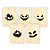 Kit Saco de Algodão Cru com Estampa Halloween - Caretas Assustadoras Mod.1 - 13x20cm - 5 unidades - Rizzo - Imagem 1