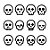 Cartela Transfer Adesivo Halloween - Caveiras - 1 unidade - Rizzo - Imagem 1