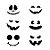 Cartela Transfer Adesivo Halloween - Scary Faces - 1 unidade - Rizzo - Imagem 1