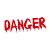 Transfer Para Balão Lettering Vermelho - Danger - 1 unidade - Rizzo - Imagem 1