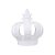 Coroa Decorativa de Plástico - Branco - 16x19cm - 1 unidade - Rizzo - Imagem 1