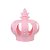 Coroa Decorativa de Plástico - Rosa Bebê - 16x19cm - 1 unidade - Rizzo - Imagem 1