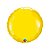 Balão de Festa Microfoil 18" 45cm - Redondo Amarelo Metalizado - 1 unidade - Qualatex - Rizzo - Imagem 1