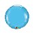 Balão de Festa Microfoil 18" 45cm - Redondo Azul Claro Metalizado - 1 unidade - Qualatex - Rizzo - Imagem 1