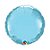 Balão de Festa Microfoil 18" 45cm - Redondo Azul Claro Perolado Metalizado - 1 unidade - Qualatex - Rizzo - Imagem 1