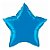 Balão de Festa Microfoil 20" 50cm - Estrela Azul Safira Metalizado - 1 unidade - Qualatex - Rizzo - Imagem 1