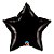 Balão de Festa Microfoil 20" 50cm - Estrela Preto Ônix Metalizado - 1 unidade - Qualatex - Rizzo - Imagem 1
