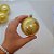 Bola de Natal em Tubo - Perolado Ouro - 7cm - 6 unidades - Cromus - Rizzo - Imagem 2