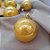 Bola de Natal em Tubo - Perolado Ouro - 6cm - 6 unidades - Cromus - Rizzo - Imagem 2