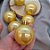 Bola de Natal em Tubo - Perolado Ouro - 5cm - 6 unidades - Cromus - Rizzo - Imagem 2