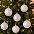 Bola de Natal em Tubo - Liso/Glitter/Nacarado Branco - 10cm - 6 unidades - Cromus - Rizzo - Imagem 1