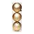 Bolas de Natal Lisa - Ouro - 10cm - 3 unidades - Cromus - Rizzo - Imagem 1