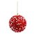 Bolas de Natal Glitter - Vermelho/Branco - 8cm - 6 unidades - Cromus - Rizzo - Imagem 1