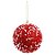 Bolas de Natal Glitter - Vermelho/Branco - 10cm - 4 unidades - Cromus - Rizzo - Imagem 1
