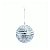 Bolas de Natal Glitter Espiral - Azul/Branco - 8cm - 4 unidades - Cromus - Rizzo - Imagem 1
