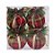 Bolas de Natal Arranjo Xadrez - Vermelho/Preto - 8cm - 4 unidades - Cromus - Rizzo - Imagem 2