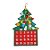 Decoração Para Pendurar - Calendário Pinheiro de Natal - 45x32cm  - 1 unidade - Cromus - Rizzo - Imagem 1