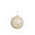 Bola de Natal Texturizada - Branca e Dourada - 10cm - 4 unidades - Cromus - Rizzo - Imagem 1