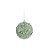 Bola de Natal Flocada - Verde Claro - 10cm - 4 unidades - Cromus - Rizzo - Imagem 1