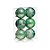 Bola Brilho e Texturizada - Azul Turquesa/Verde - 8cm - 6 unidades - Cromus - Rizzo - Imagem 1