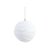 Bola de Natal Listrada - Branca - 8cm - 6 unidades - Cromus - Rizzo - Imagem 1