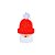 Apontador de Lápis com Gorro Natalino - Vermelho - 1 unidade - Cromus - Rizzo - Imagem 1