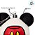 Bola de Natal Roupa Mickey - Branco/Preto/Vermelho - 8cm - 4 unidades - Disney Original - Rizzo - Imagem 2