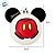 Bola de Natal Roupa Mickey - Branco/Preto/Vermelho - 8cm - 4 unidades - Disney Original - Rizzo - Imagem 3